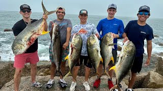 UNREAL day Fishing for Jetty MONSTERS Port Aransas Tx [upl. by Anitsyrc]