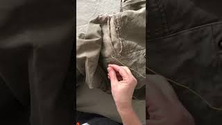 Mending a rip in a pair of pants [upl. by Calesta]