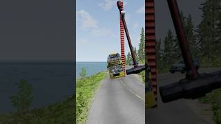 Capsule bus vs Huge Hammer Vid86 beamngdrive [upl. by Ahsiadal]