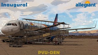 Allegiant Inaugural Party Flight From Provo to Denver  Trip Report [upl. by Annahsar]