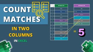 How to Count Matches in Two Columns in Excel [upl. by Assila]