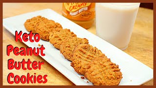 Keto Peanut butter cookies Only 3 Ingredients 😮 [upl. by Stormie858]