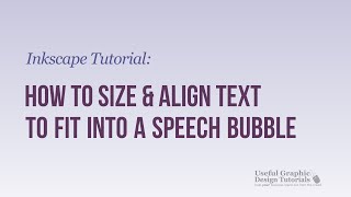 Inkscape Tutorial  How to Size and Align Text To Fit in a Cartoon Bubble [upl. by Dowlen341]