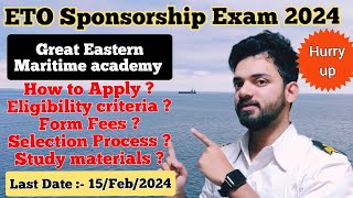 Great Eastern ETO Sponsorship Exam 2024  April Batch  Full Details [upl. by Bodnar]