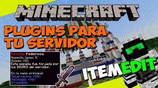 PLUGINS para tu SERVIDOR de Minecraft  ITEMEDIT Creador y Editor de ITEMS [upl. by Chet]