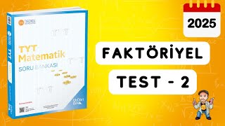 345 TYT MATEMATİK SORU BANKASI ÇÖZÜMLERİ  FAKTÖRİYEL  TEST 2  2025 [upl. by Rocco479]