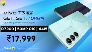 Vivo T3 5G  Official India Launch Date  Vivo T3 5G Price in India amp Specifications 🔥 [upl. by Lacombe237]