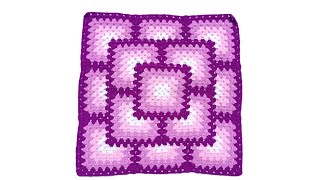 Como tejer el Cuadrado o muestra de colores N° 66 a crochet para colchas y cojines paso a paso [upl. by Wehtta307]