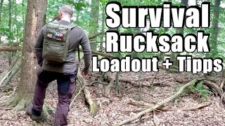 Survival Rucksack Loadout  viele Tipps und Tricks  Tasmanian Tiger Survival Pack [upl. by Elag921]