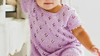 Easy Jalidar Frock for BabiesJali DesignsEasy Knitting for BeginnersDesign240 [upl. by Johanan]