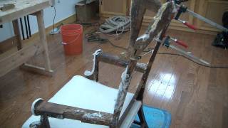 How To Reupholster a Wing Chair pt 11 [upl. by Siesser549]