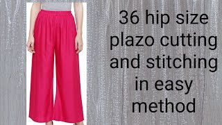 36inch hip size plazo cutting and stitching [upl. by Lebanna]