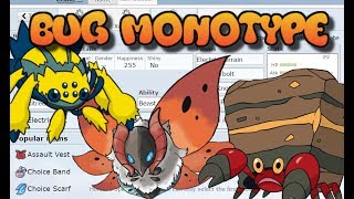 Pokemon Showdown Bug Type Monotype Team [upl. by Reamy659]