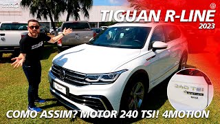 EXCLUSIVO NOVA TIGUAN RLINE  Novo Motor 20 TSI e Muito Mais [upl. by Bonucci]