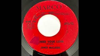 JAMES McCLEESE JIMMY SOUL I NEED YOUR LOVE 1961 [upl. by Lorenzo]