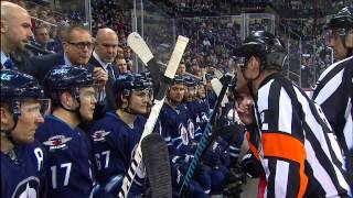 Gotta See It Byfuglien appears to bite Moen in scrum [upl. by Corell172]