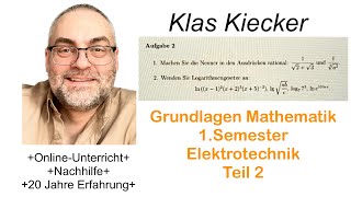 YT436 Mathematik  Grundlagen Elektrotechnik 1 Semester TEIL 2 [upl. by Llehcor]