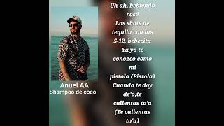 Anuel AA  Shampoo de coco LETRA [upl. by Faunia]