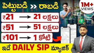 Daily SIP Investment Plan in Telugu  Mutual Fund Investment Plan  Kowshik Maridi [upl. by Shanda748]