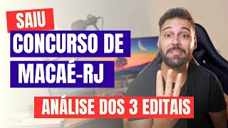 Concurso de MacaéRJ 2024  Análise dos 3 editais do concurso de Macaé 2024 saiu [upl. by Lonna]