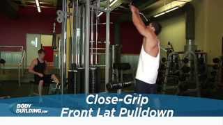 Close Grip Front Lat Pulldown  Back Exercise  Bodybuildingcom [upl. by Harrow]