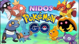 POKEMON GO NESTS MAGIKARP MUDKIP KABUTO MAGMAR CROAGUNK TORCHIC amp MORE DraculVlad [upl. by Anaeg]