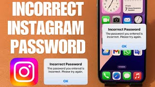 How to Fix Instagram Incorrect Password the You Entered is Incorrect Error in iPhone and iPad [upl. by Kidd]