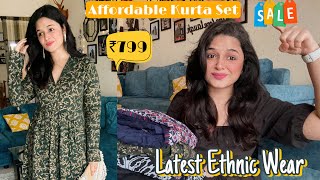 Top Trending Affordable Kurta Set Haul Myntra Haul The Touchupgirl [upl. by Dohsar]