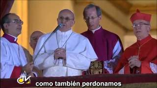 Fumata Blanca  Anuncio Habemus Papam Franciscum  Primer discurso y bendición del Papa Francisco [upl. by Arihppas261]