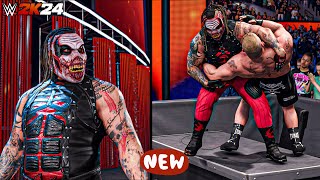 WWE 2K24  Brock Lesnar Vs quotThe Fiendquot Bray Wyatt with Uncle Howdy Match at WrestleMania [upl. by Hirsh]