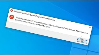 Windows cannot find SystemPropertiesProtectionexe SOLVED [upl. by Annie]