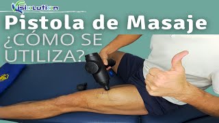 PISTOLA de MASAJE o MASSAGE GUN  TUTORIAL MASAJE MUSCULAR Fisioterapia  Fisiolution [upl. by Nanis]