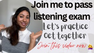 Oet listening practice real time with expert trainer [upl. by Shakti318]