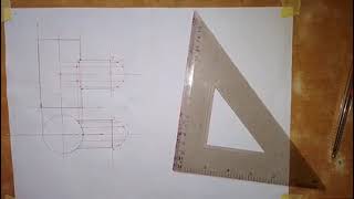 Curve of Interpenetration of Two Unequal Cylinders and Surface Development [upl. by Elliott]