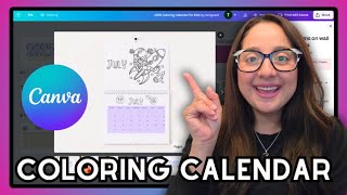 Create a Calendar in Canva COLORING with a Twist Tutorial [upl. by Bonar]