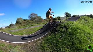 quotThe Thrill of the Carver Skateboard  Pump Track in South Walesquot [upl. by Cirderf]