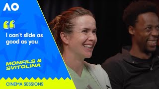 Monfils amp Svitolina Relive Epic Moments  Cinema Sessions  Australian Open 2024 [upl. by Laicram]