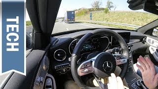 HighEnd AssistenzPaket in der CKlasse im Test Automatischer Spurwechsel teilautonomes Fahren [upl. by Yusem514]