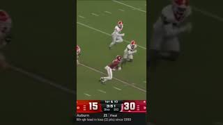 AMAZING BOBBLING CATCH BY RYAN WILLIAMS AGAINST GEORGIA fypage fyp collegefootball trending [upl. by Shepard328]