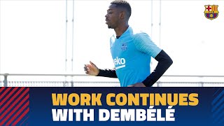 Dembélé continues recovery in the second training session of the week [upl. by Rudd918]