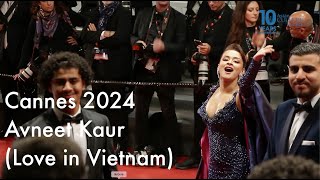 Cannes 2024  Punjabi film star Avneet Kaur walks the Red Carpet here for All We Imagine as Light [upl. by Hnaht231]