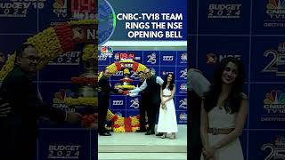 Budget 2024  Budget Special CNBCTV18 Team Rings NSE Opening Bell  Nirmala Sitharaman  N18S [upl. by Lleznol]