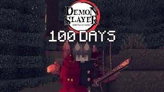 I Played Minecraft Demon Slayer As A DEMON For 100 DAYS… This Is What Happened [upl. by Erastatus]