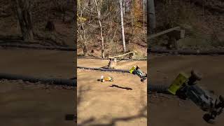 18 Scale RC 4x4 Buggy Collision amp Crash After Jump [upl. by Laamaj]