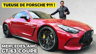 Essai MercedesAMG GT 63 2024 – Enfin mieux que la Porsche 911 [upl. by Ehlke]