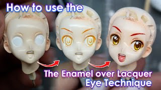 Solving the Mystery of the Enamel Over Lacquer Eye Technique 👀  Garage kit Tutorial [upl. by Tirrej]