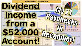 How Much my Dividend Growth Portfolio Paid Me in the Month of December 52000 Account [upl. by Attenehs]