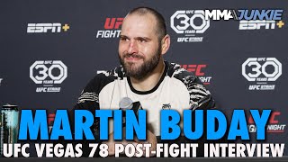 Martin Buday Wants More Experience Against Unranked Fighters After Submission Win  UFC on ESPN 51 [upl. by Ifok701]