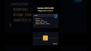 Center a div in css for beginners shorts viralvideo trending [upl. by Cesaro888]