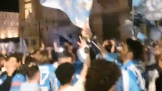 Scudetto Napoli Torino è azzurra festa da brividi a piazza Castello 😍💙 [upl. by Inol]